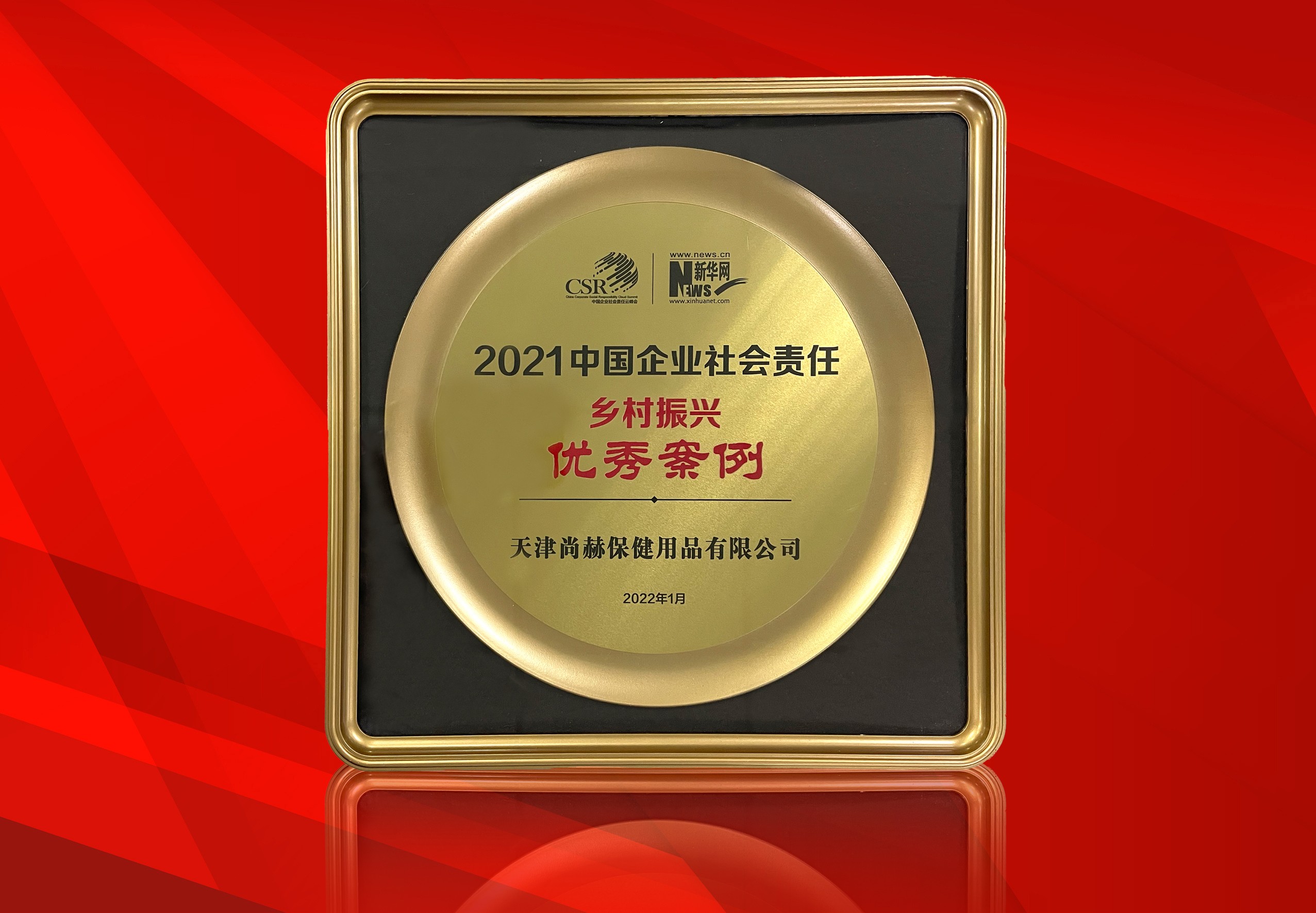 2022年1月-玩球体育公司荣获-新华网“2021中国企业社会责任乡村振兴优秀案例”