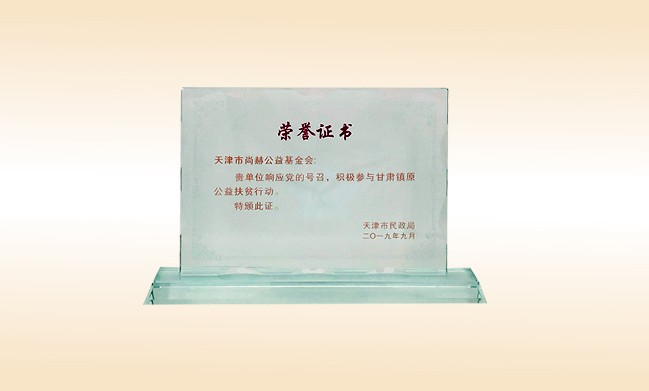 2019年9月-玩球体育公益基金会荣获-天津市民政局颁发的荣誉证书