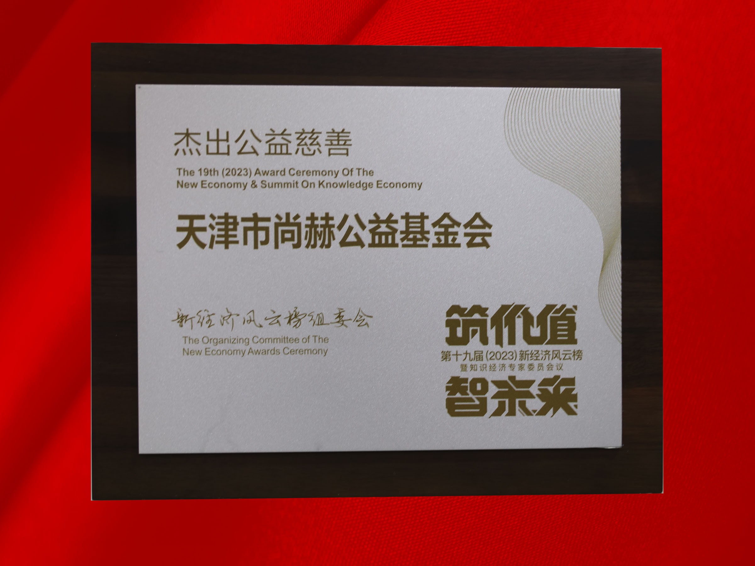 玩球体育公益基金会荣获-第十九届新经济风云榜杰出公益慈善奖
